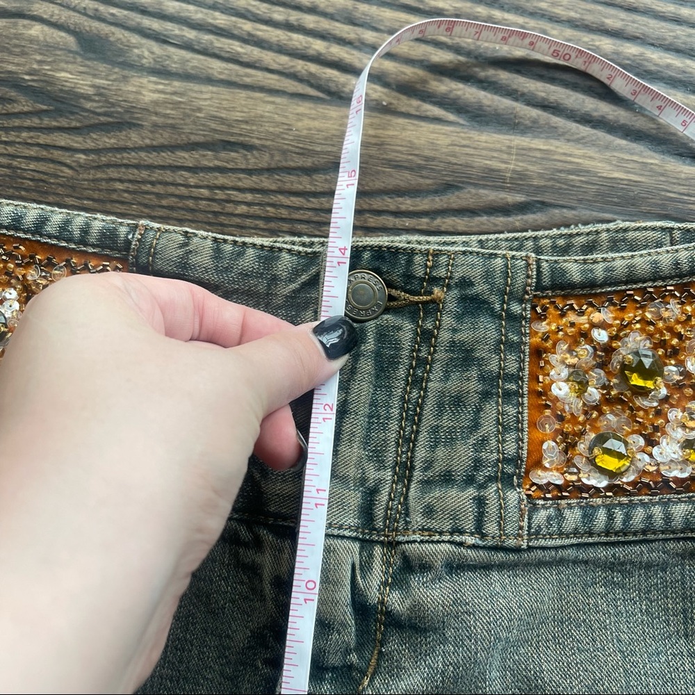 Vintage Y2k sequin denim mini skirt - Picture 6 of 6